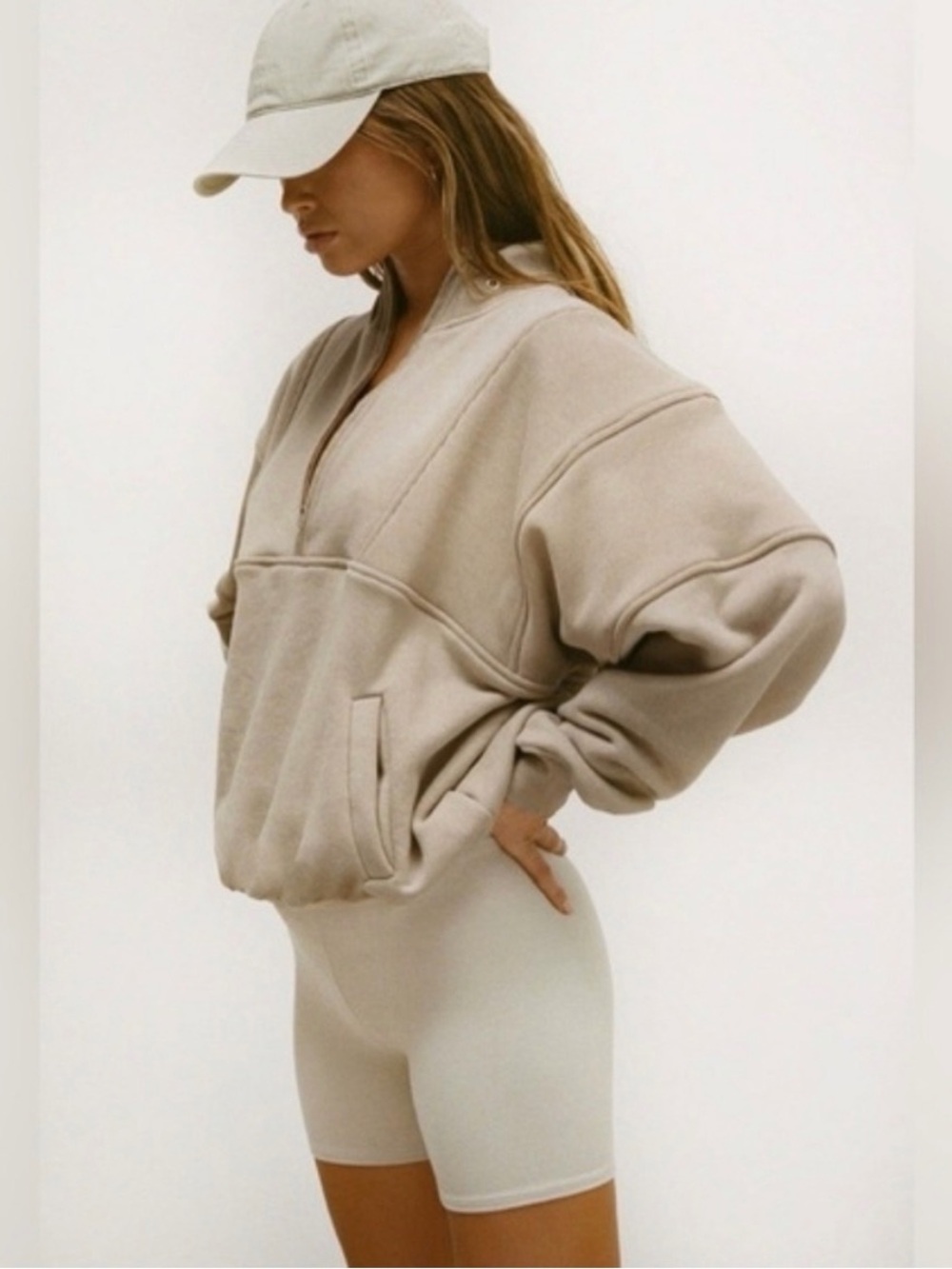 Joah Brown Retro Half-Zip Pullover Sweatshirt